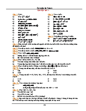 Bài tập ôn luyện hè môn Toán Lớp 6